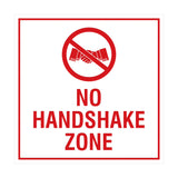 Signs ByLITA Square No Handshake Zone Sign
