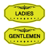 Victorian Ladies And Gents Sign Set
