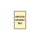 Signs ByLITA Portrait Round Employee Entrance Only Sign with Adhesive Tape, Mounts On Any Surface, Weather Resistant, Indoor/Outdoor Use