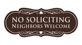 Signs ByLITA Designer No Soliciting Neighbors Welcome Sign