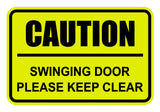 Signs ByLITA Classic Framed Caution Swinging Door Please Keep Clear Sign