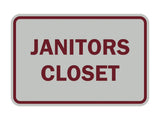 Signs ByLITA Classic Framed Janitors Closet