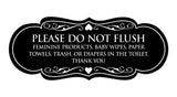 Signs ByLITA Designer Please Do Not Flush Etiqutte Sign