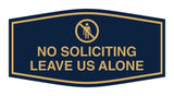 Fancy No Soliciting Leave Us Alone Wall or Door Sign