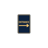 Signs ByLITA Portrait Round Entrance Right Arrow Sign with Adhesive Tape, Mounts On Any Surface, Weather Resistant, Indoor/Outdoor Use