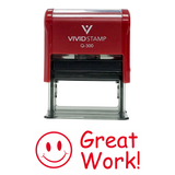 GREAT WORK Teacher Self Inking Rubber Stamp