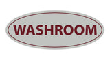 Oval Washroom Sign