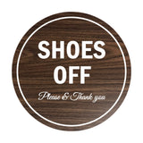 Signs ByLITA Circle Shoes off Please Thank you Sign