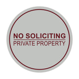 Signs ByLITA Circle No Soliciting Private Property Sign