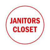 Signs ByLITA Circle Janitors Closet Sign
