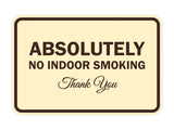 Signs ByLITA Classic Framed Absolutely No Indoor Smoking Thank You Sign