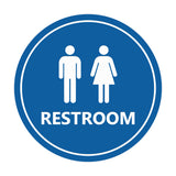 Signs ByLITA Circle Unisex Restroom Sign
