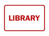 Signs ByLITA Classic Library Sign