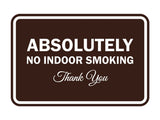 Signs ByLITA Classic Framed Absolutely No Indoor Smoking Thank You Sign
