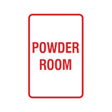 Signs ByLITA Portrait Round Powder Room Sign with Adhesive Tape, Mounts On Any Surface, Weather Resistant, Indoor/Outdoor Use