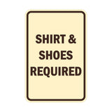 Portrait Round Shirt & Shoes Required Sign