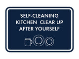 Classic Framed Self-Cleaning Kitchen Clear Up After Yourself Wall or Door Sign