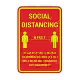 Portrait Round Social Distancing Sign
