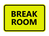 Signs ByLITA Classic Framed Break Room Sign