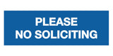 Signs ByLITA Basic Please No Soliciting Sign