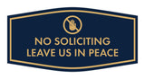 Fancy No Soliciting Leave Us In Peace Wall or Door Sign