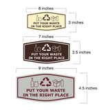 Fancy Put Your Waste in the Right Place Wall or Door Sign