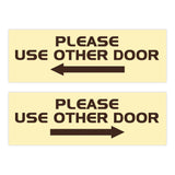 All Quality PLEASE USE OTHER DOOR Sign - (2 Pack)