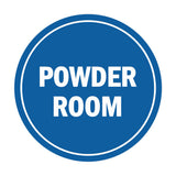 Signs ByLITA Circle Powder Room Sign