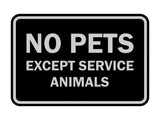 Signs ByLITA Classic Framed No Pets Except Service Animals Sign
