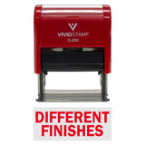 Red DIFFERENT FINISHES Self-Inking Office Rubber Stamp