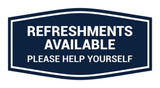 Fancy Refreshments Available Please Help Yourself Wall or Door Sign