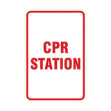 Portrait Round Cpr Station Sign