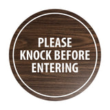 Signs ByLITA Circle Please Knock Before Entering Sign