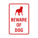 Portrait Round Beware Of Dog Sign