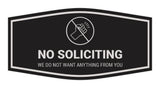 Fancy No Soliciting We Do Not Want Anything From You Wall or Door Sign