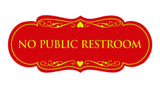 Signs ByLITA Designer No Public Restroom Sign