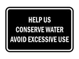 HELP US CONSERVE WATER Wall Door Sign