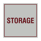 Light Grey / Burgundy Signs ByLITA Square Storage Sign