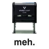 Black MEH Self Inking Rubber Stamp