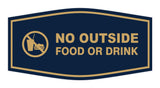 Fancy No Outside Food or Drink Sign