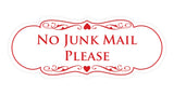 Signs ByLITA Designer No Junk Mail Please Sign