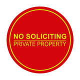 Signs ByLITA Circle No Soliciting Private Property Sign