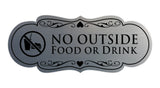 Signs ByLITA Designer No Outside Food or Drink Sign