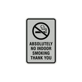 Portrait Round Absolutely No Indoor Smoking Thank You Sign