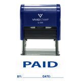 Paid By Date Self Inking Rubber Stamp