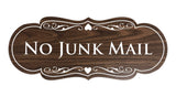 Signs ByLITA Designer No Junk Mail Sign