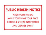 Classic Framed Public Health Notice Wash Your Hands Sign