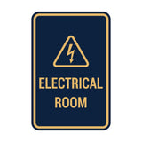 Portrait Round Electrical Room Sign