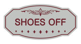 Victorian Shoes Off Sign