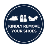 Signs ByLITA Circle Kindly Remove Your Shoes Sign